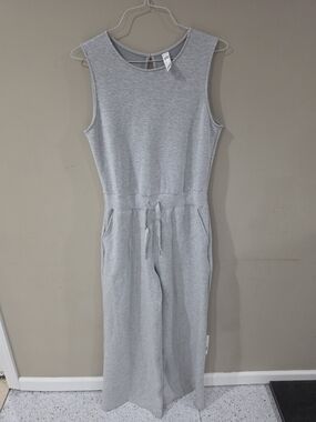 SPANX AirEssentials Wide Leg Jumpsuit Gray Sleeveless Size L